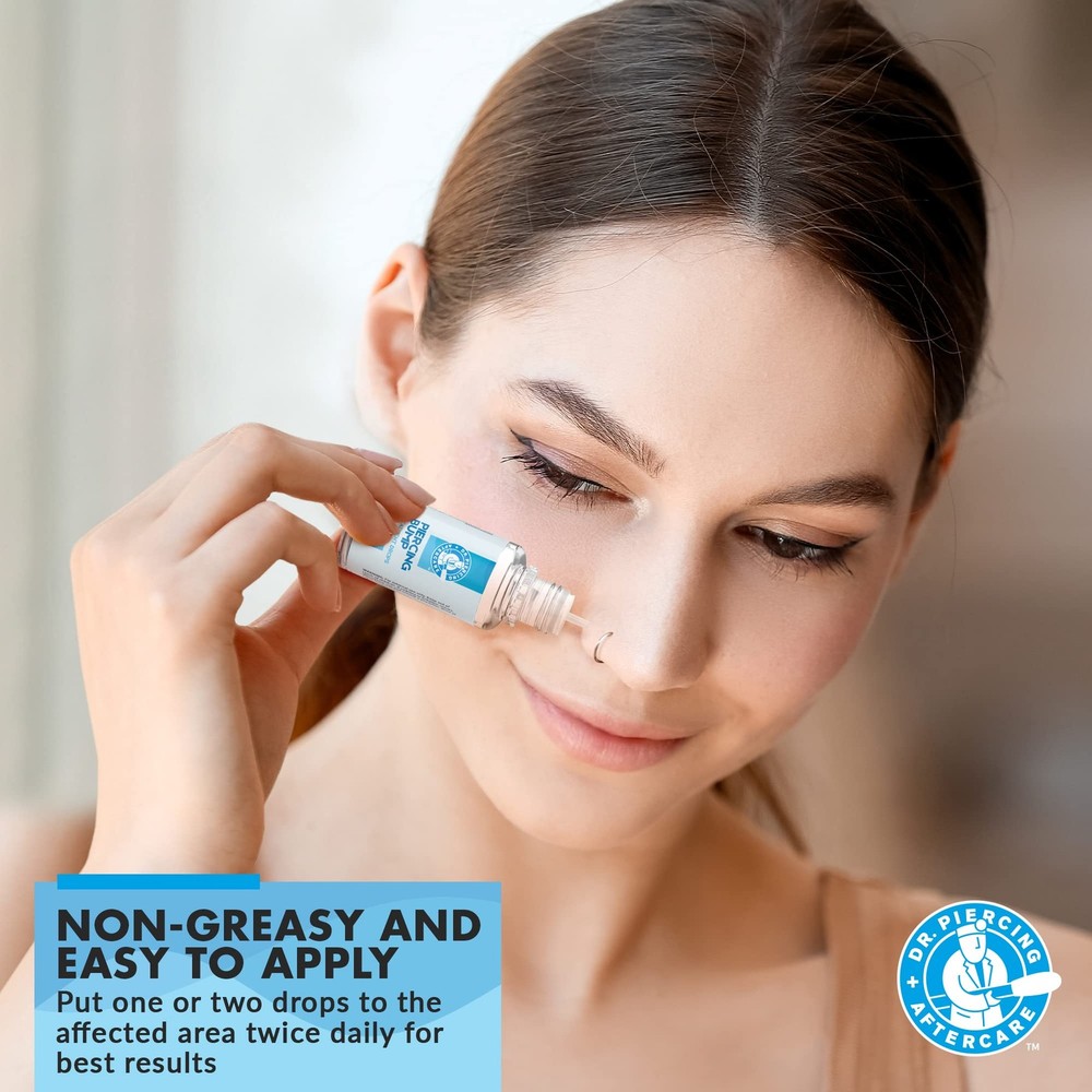 Dr. Piercing Aftercare Keloid Drops – Non-Greasy Saline Solution for Keloid ...