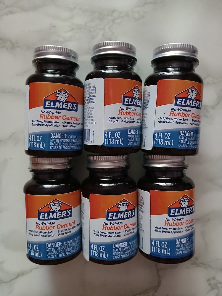 Elmer's Rubber Cement 4 oz  Pack of 6