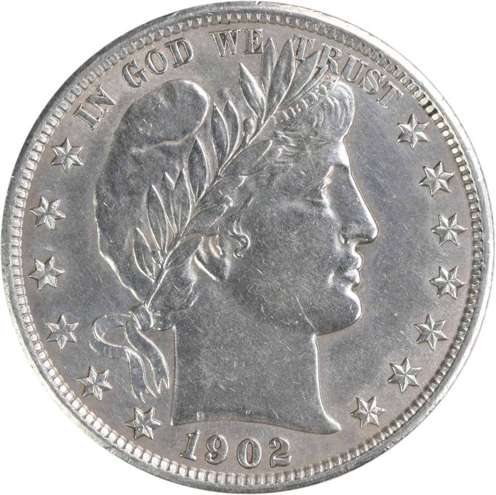 1902 Barber Silver Half Dollar AU Uncertified #156