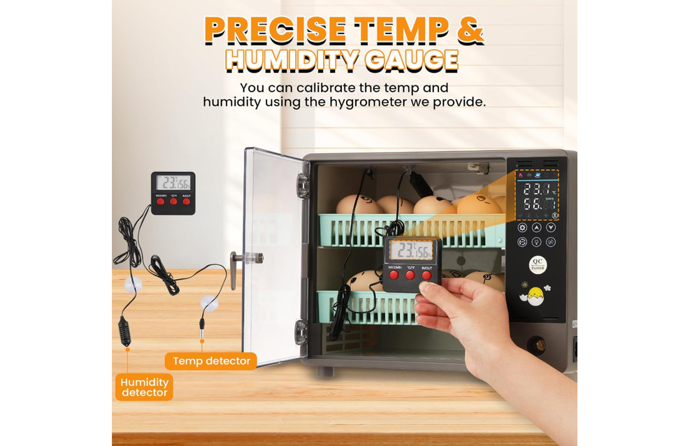 Incubators for Hatching Eggs, Egg Incubator with Automatic Egg Turning and Humid