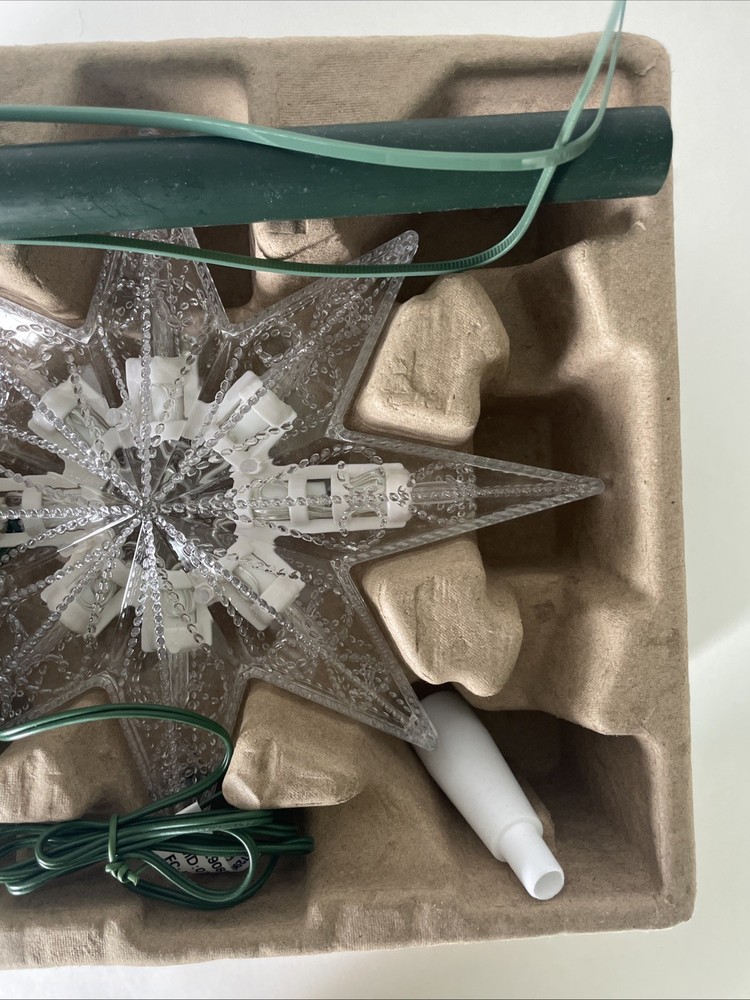 National Tree 11" Tree Top Star with Warm White Led Lights