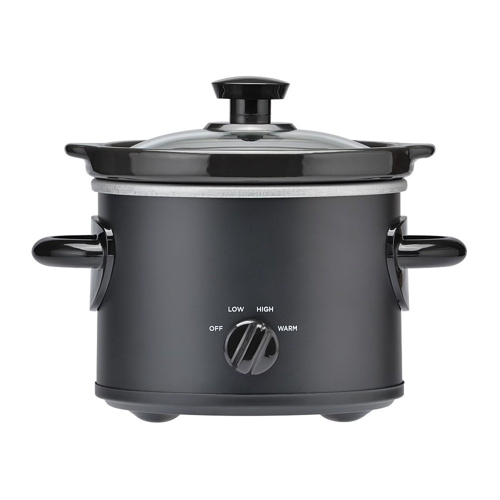 2 Qt Manual Slow Cooker, Matte Black