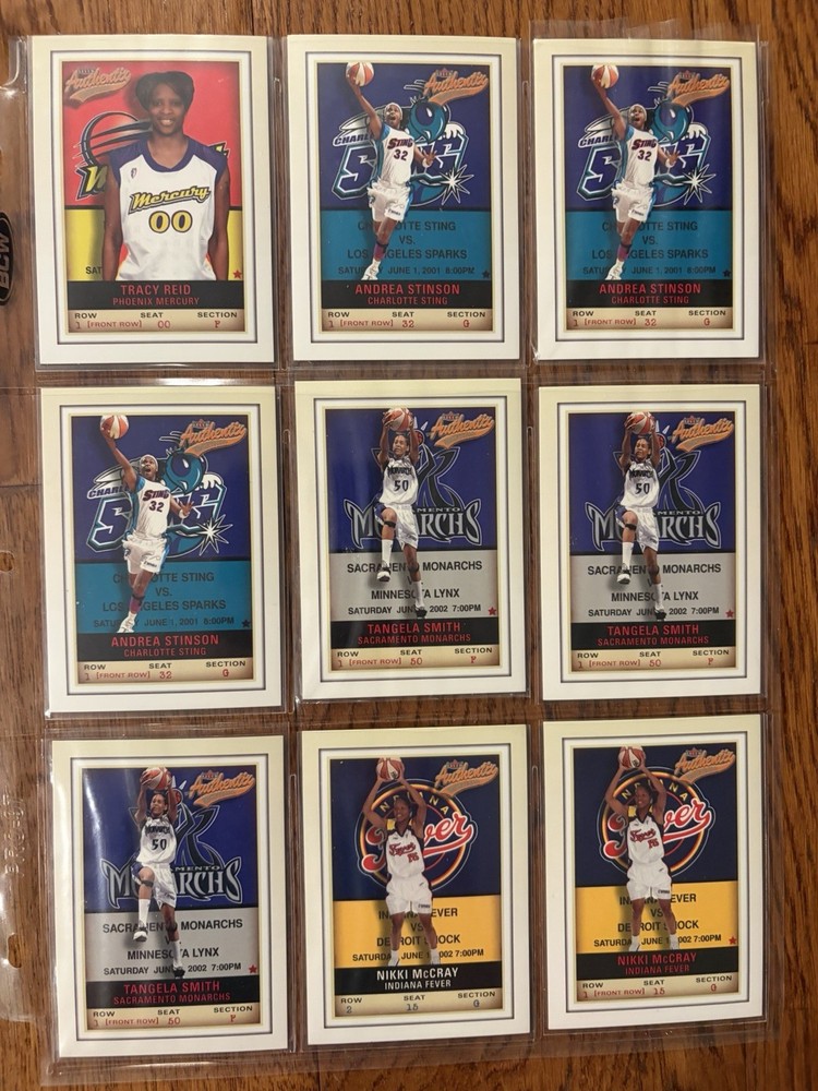 2002 Fleer Authentix Front Row #/100 WNBA • Sting Stars Sol Fire Shock