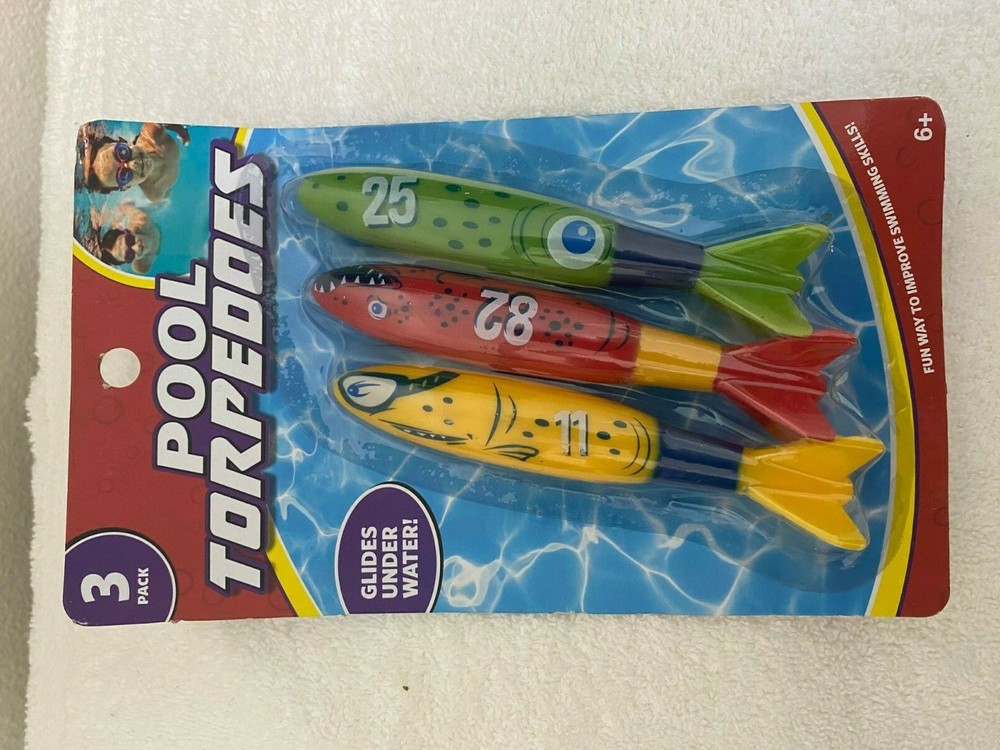 POOL TORPEDOES 3 PACK GLIDES UNDER WATER NIB