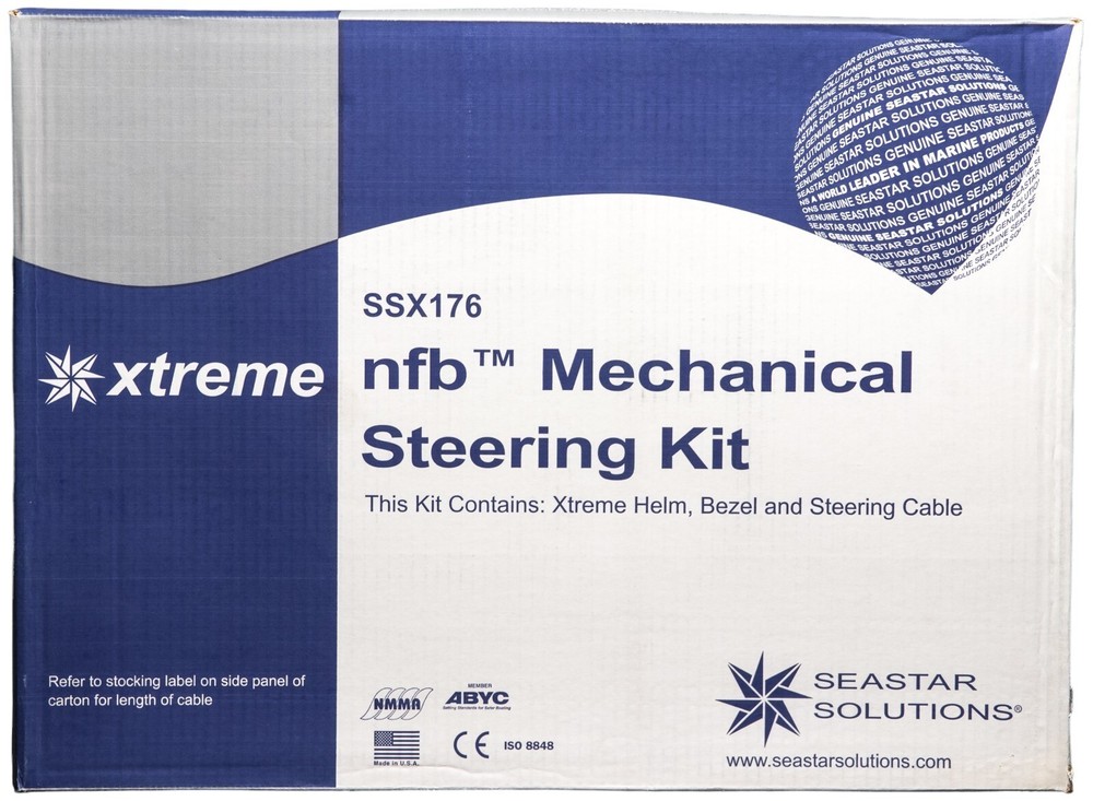 11ft SeaStar Xtreme NFB No Feedback Mechanical Rotary Steering Kit Single Cable