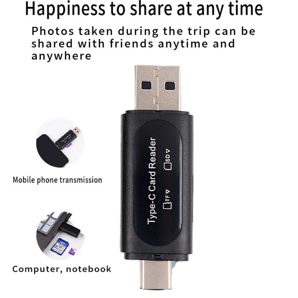 Card Reader USB 3.0 Type C Micro SD TF OTG Smart Memory Adapter Laptop Computer