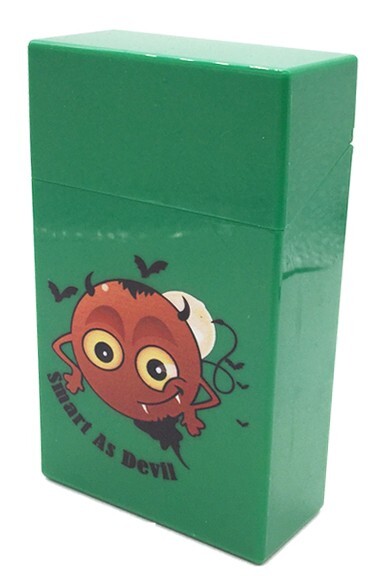 3 Pack King Size Push-to-Open Plastic Cigarette Case Devil Image