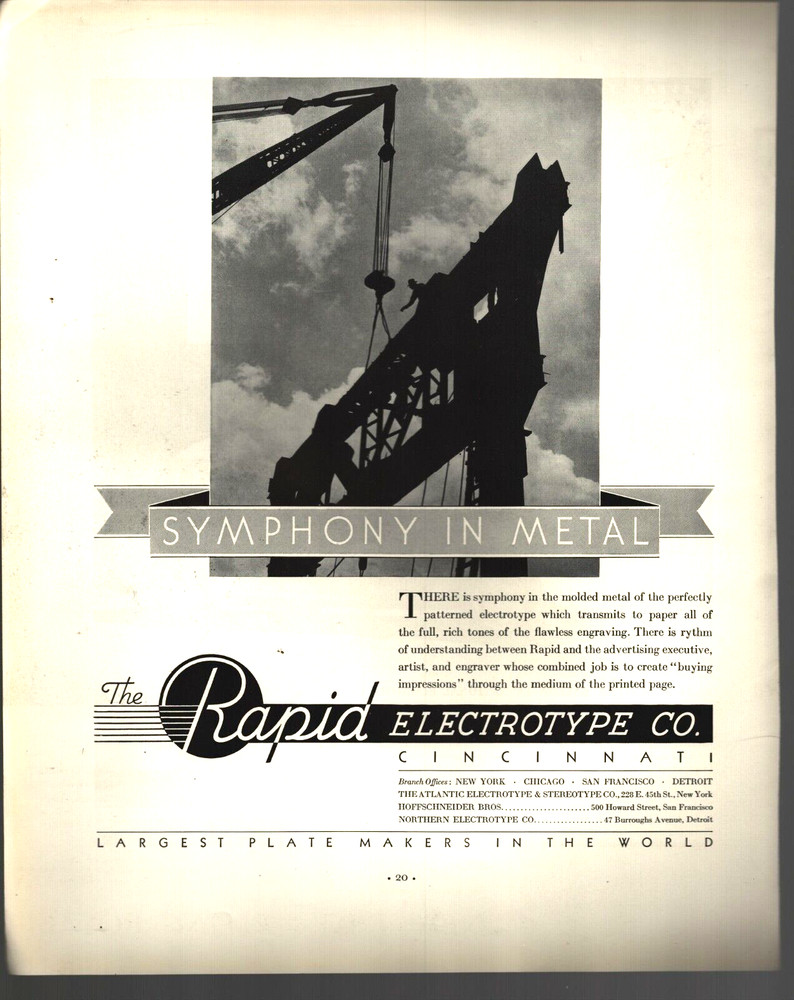 1936 Studebaker President: Styled by Helen Dryden & Rapid Electrotype Co. Ads