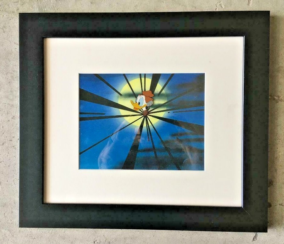 Framed Disney DONALD DUCK (Head)- ORIGINAL PRODUCTION CEL