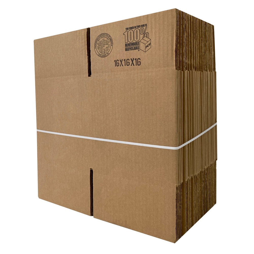UOFFICE Corrugated Boxes 16" x 16" x 16" Cube Boxes For Shipping