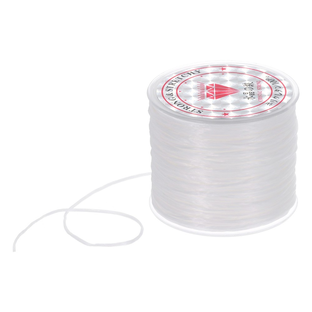Elastic String for Bracelets,1.2mm Stretch Bead Cord Strings White ,40m