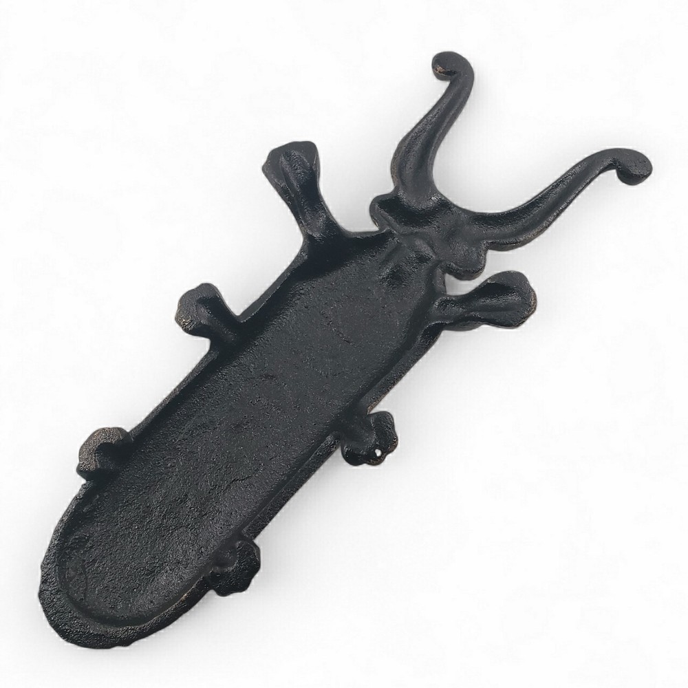 Cast Iron Bug Beetle Figural Boot Jack Tool Horn shoe tool brown Rustic western