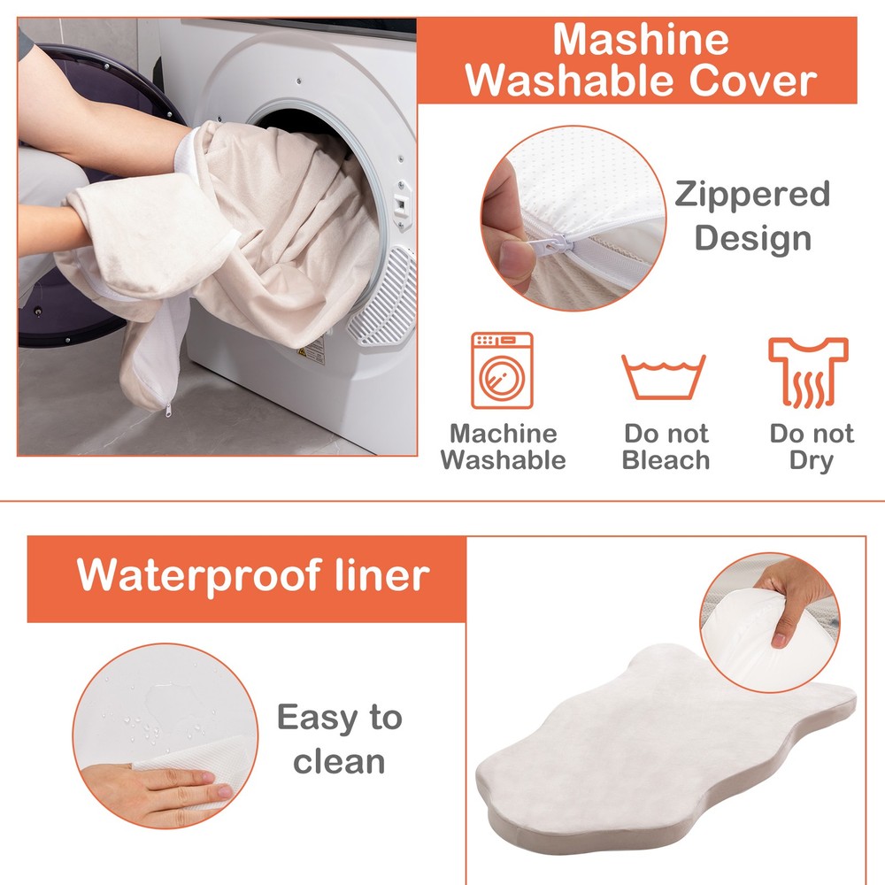 Dog Sleeping Mat Waterproof Dog Crate Pad Bed Mat with Memory Foam Support