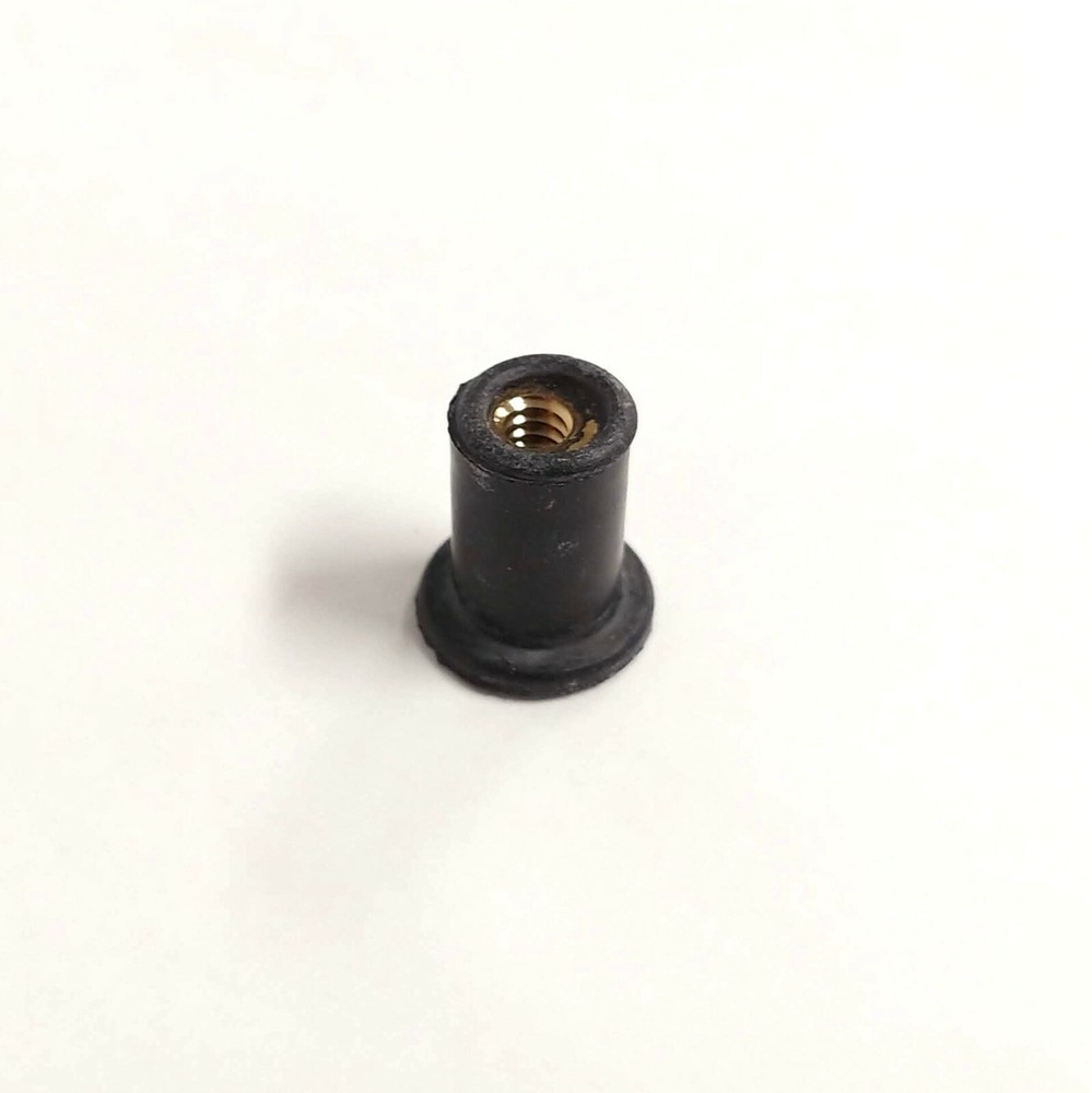 10x 6-32 Rubber Rivets - Threaded Inserts - Well Nuts - 5/16" hole .496" tall