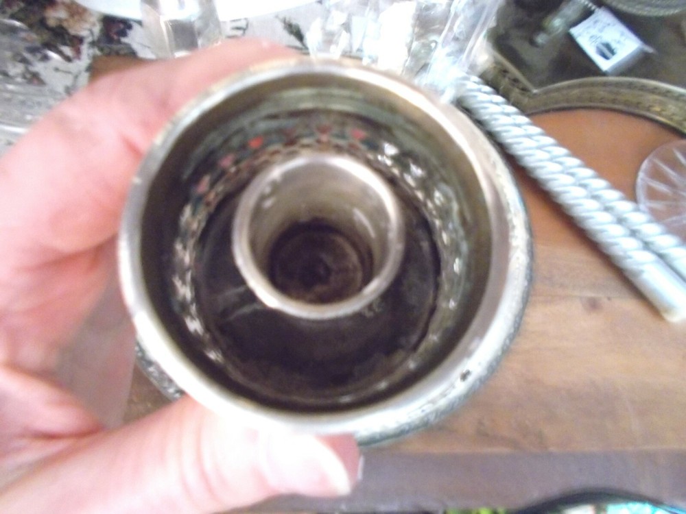 Fabulous Victorian Silver Candle Stick Toppers (2)