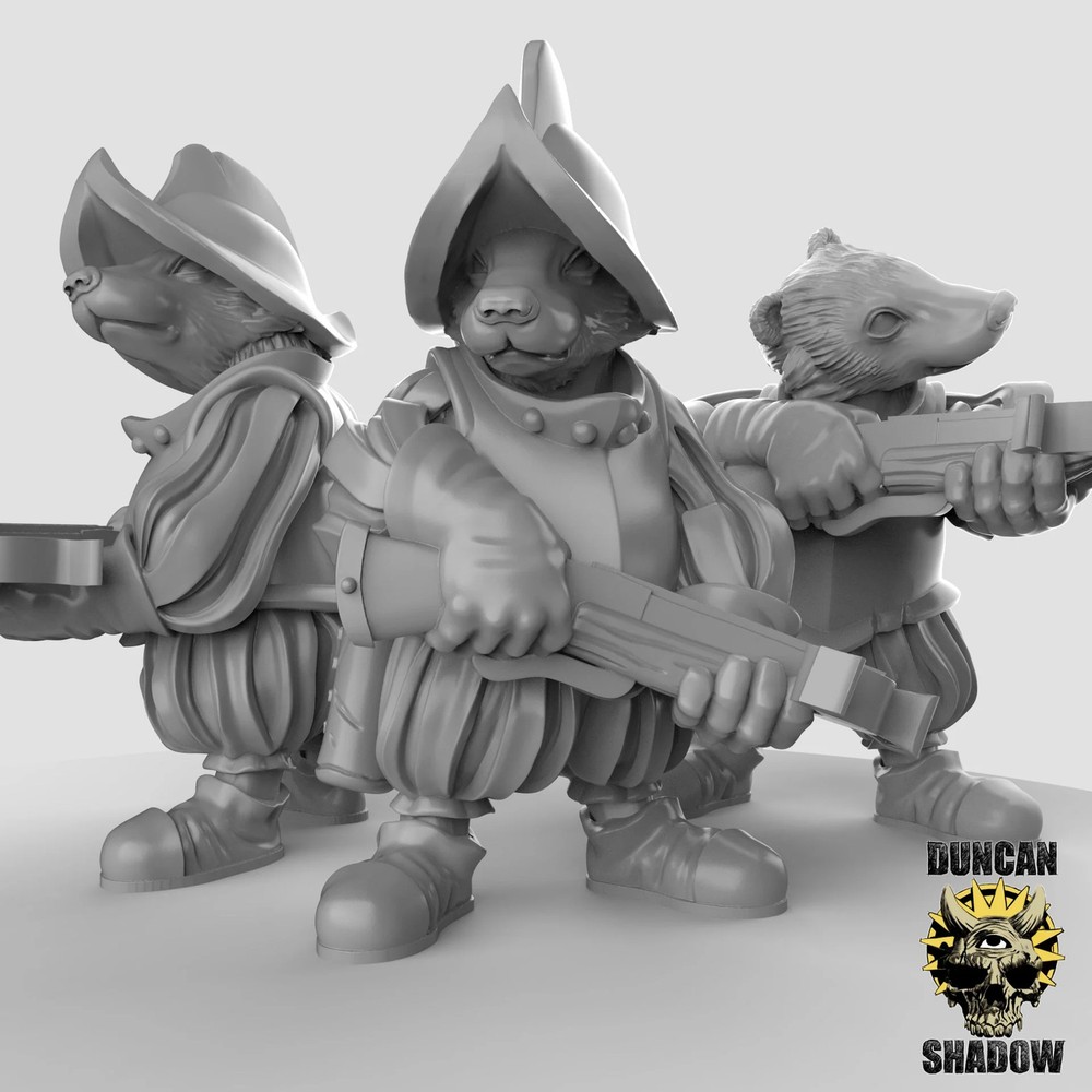 Badger Folk Miniature