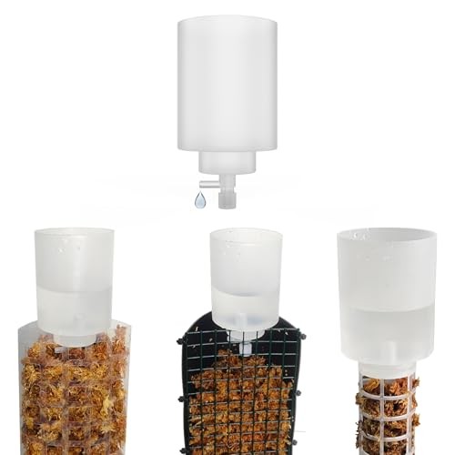 Adjustable Moss Pole Watering Dripper Pro - Self Watering Planter 2 White