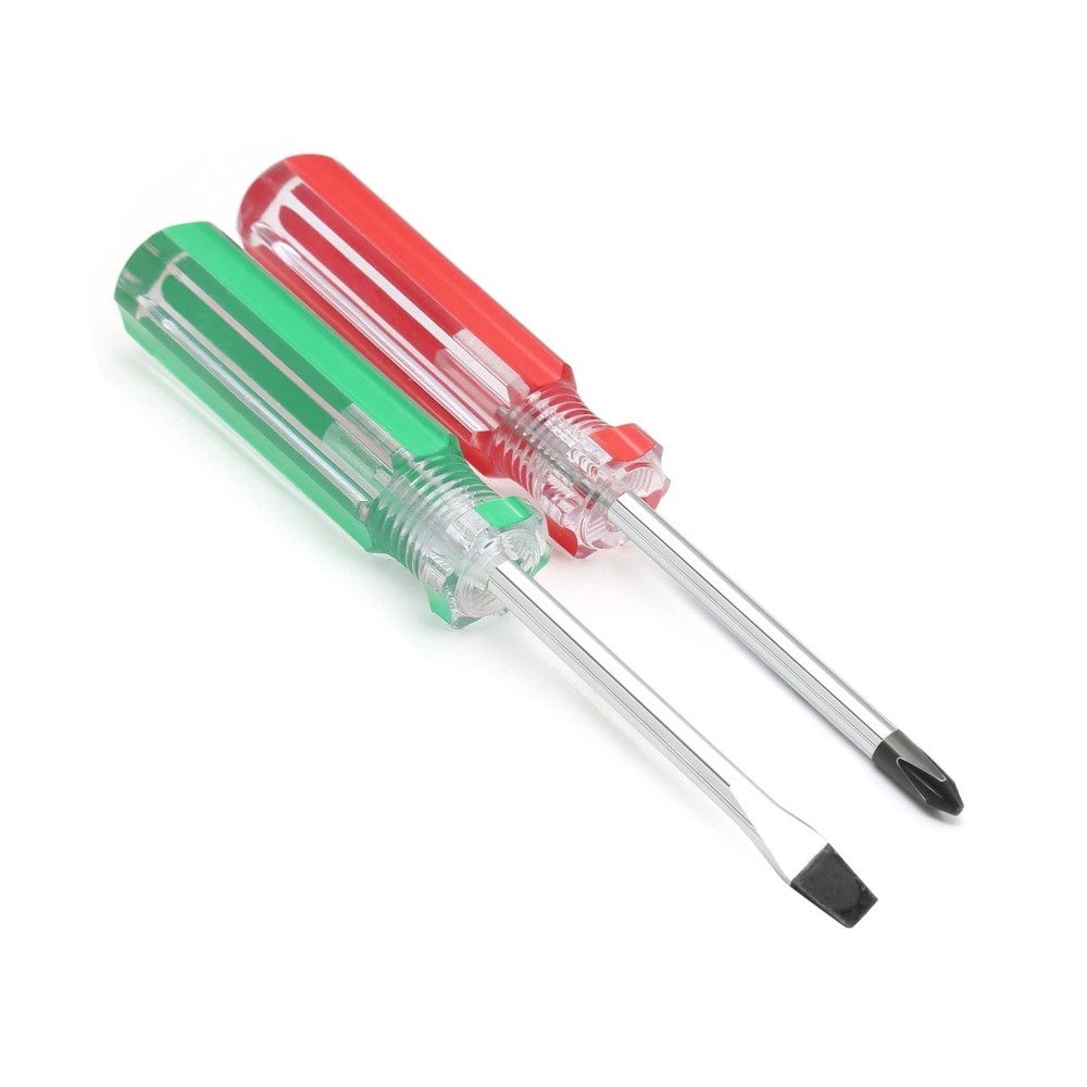 2 PCS Magnetic Screwdriver Set 3" Phillips & Flat Head for Computer