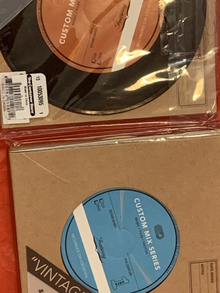 CD Labels Mix Vintage Record 12 Pack New Compact Disc