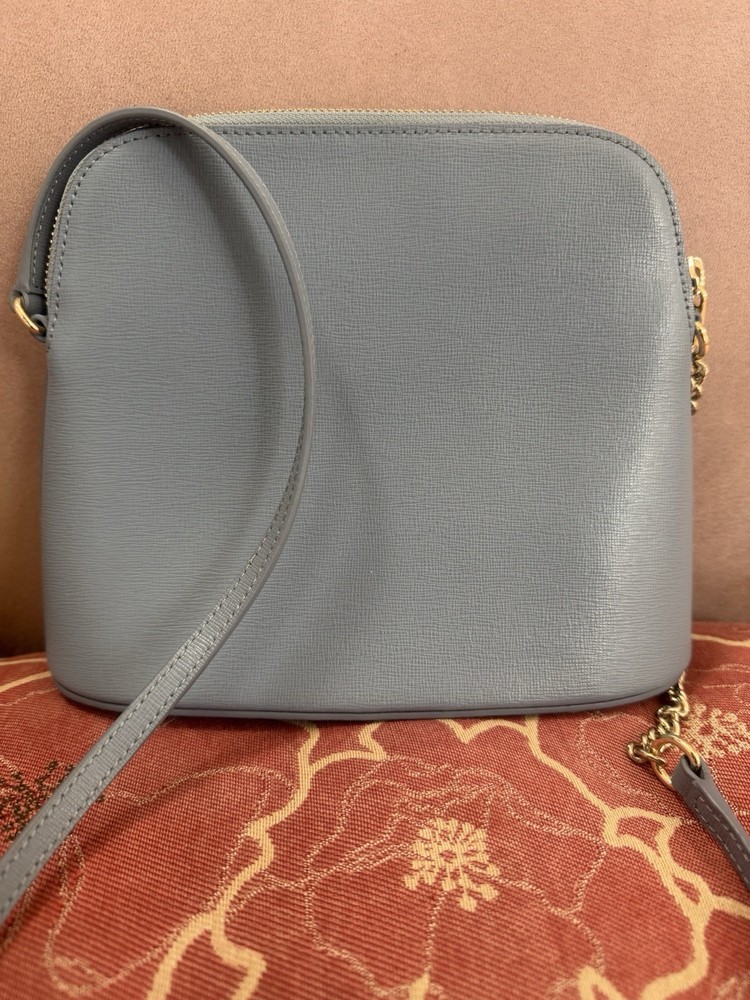 Furla Leather Crossbody Light Blue Pristine Condition