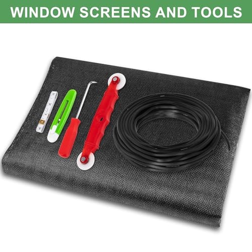 48"X236" Window Screen Replacement Kit, 6 in 1 Window Screen 48"x236"with Tools