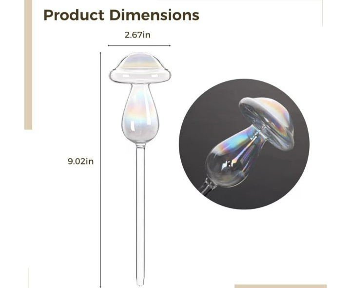 4 pack Mushroom self watering plant waters