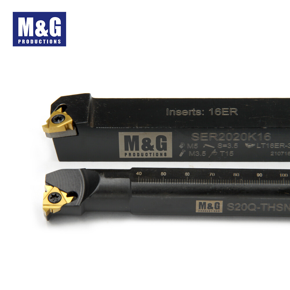 Internal and External Threading Tool Set with Inserts