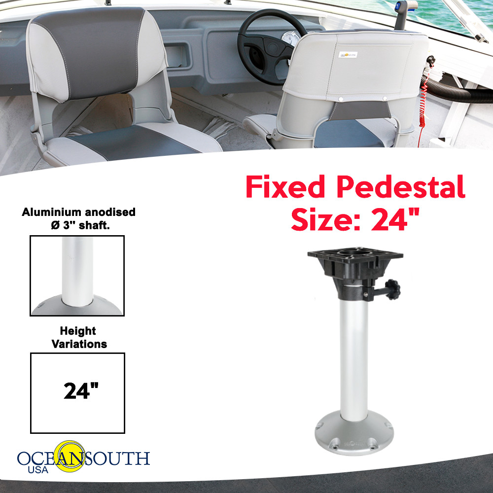 Boat Seat Pedestal Fixed 24"