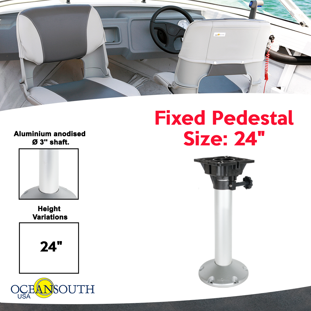 Boat Seat Pedestal Fixed 24"