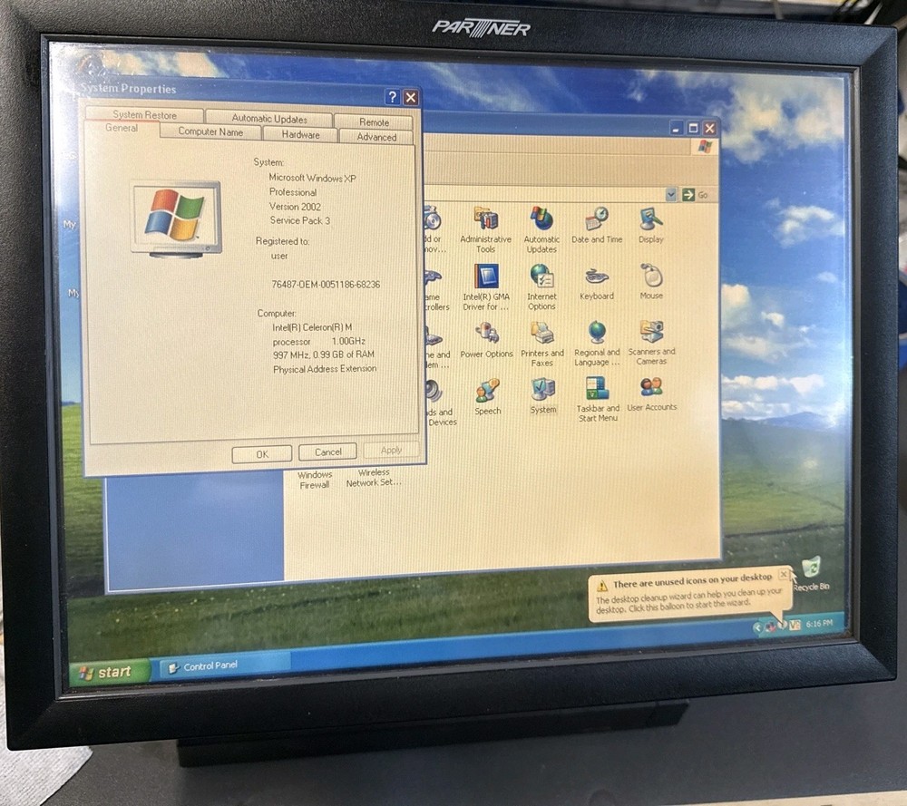 Partner POS System Terminal Model PT-6910 - TESTED - WORKING - Windows XP Pro