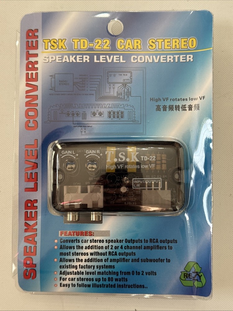 TSK TD-22 Car Stero Speaker Level Converter