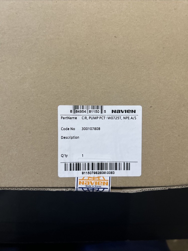 NEW NAVIEN 30010780B CIRCULATION PUMP (FOR NPE MODELS A/S) OEM PART SEALED BOX