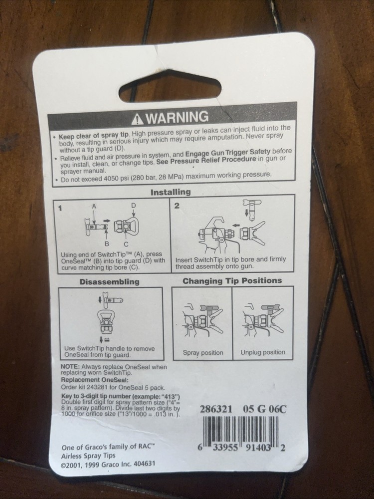 Graco RAC 5 SwitchTip 286321