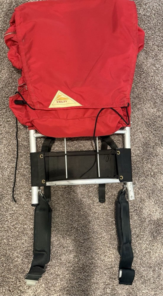 Vintage Multi Pocketed KELTY Red External Frame Backpack