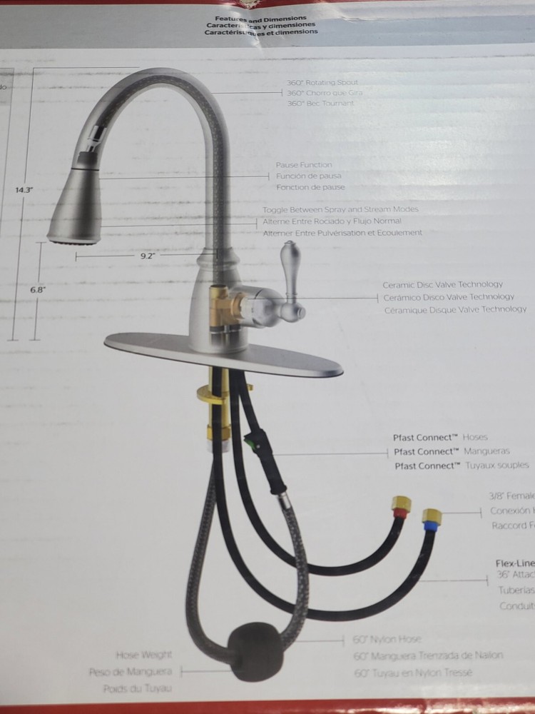 Pfister Canton Single-handle Pull-down Sprayer Kitchen Faucet in Rustic Bronze