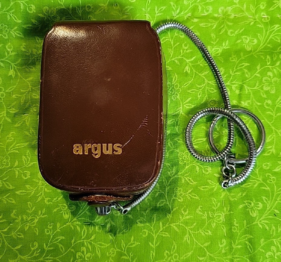 Vintage Argus Camera Light Exposure Meter with Leather Case