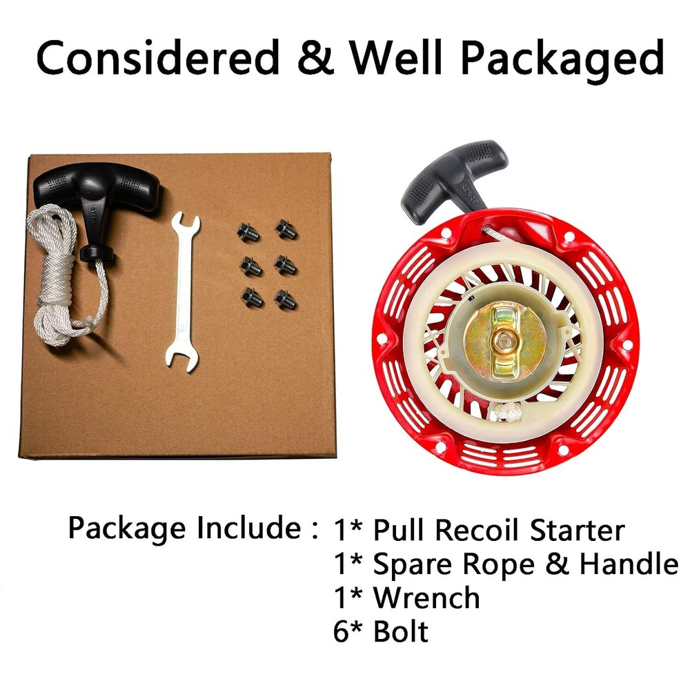 Red Pull Start Recoil Starter Assembly For Predator 212 Coleman Viper Mini Bike