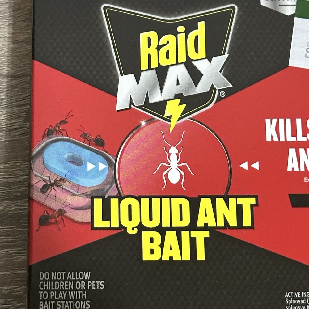 Raid Max Liquid Ant Bait Stations, 4ct Per Box, (6 Boxes Total)