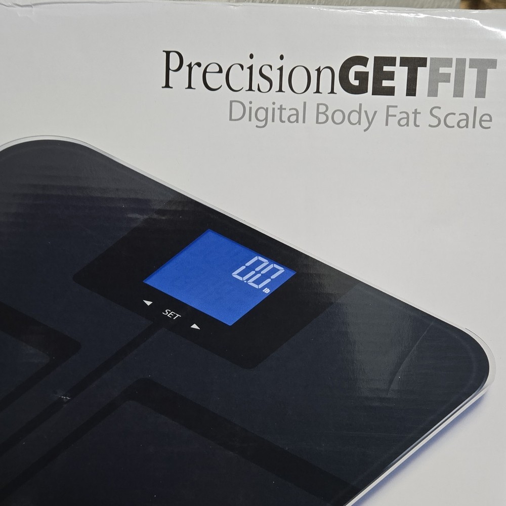 EatSmart Precision GetFit Body Analyzing Digital Glass Modern Black Scale