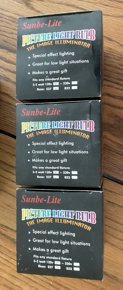 Sunbe-Lite Image Picture Filament light bulb Set 120v