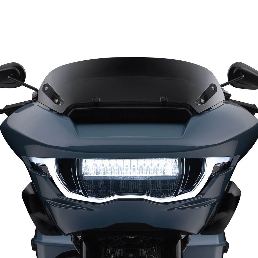 Black Split Windscreen Windshield Side Trim Fit For Harley CVO Road Glide 23-25