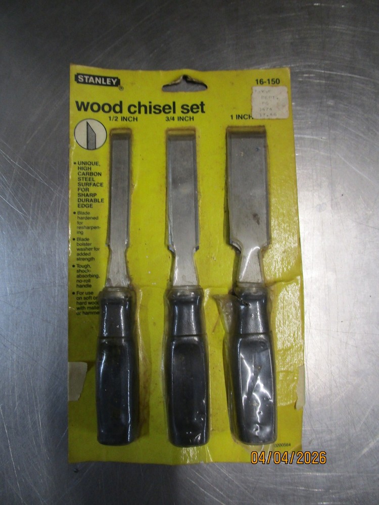 Stanley 3pc Wood Chisel Set Model 16-150