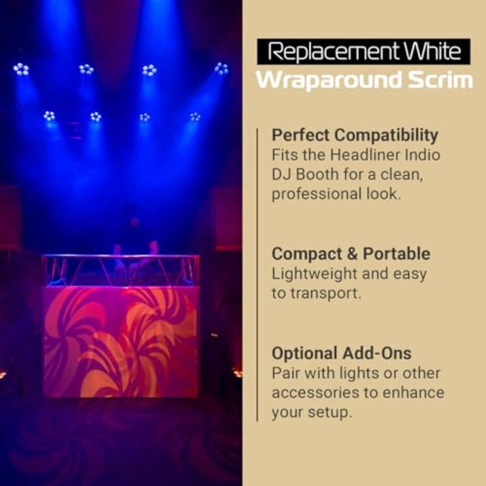Headliner Replacement Scrim for Indio DJ Booth (White)