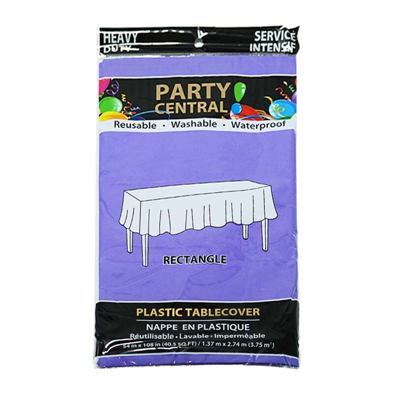 3 Pack Plastic Tablecloths 54"x 108" Washable Rectangle Plastic Table Covers New