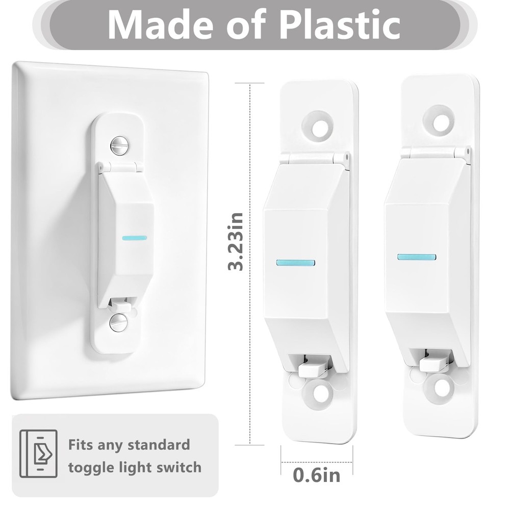 2 Pack Light Switch Cover Guard,Wall Lock With Glow White-2PCS