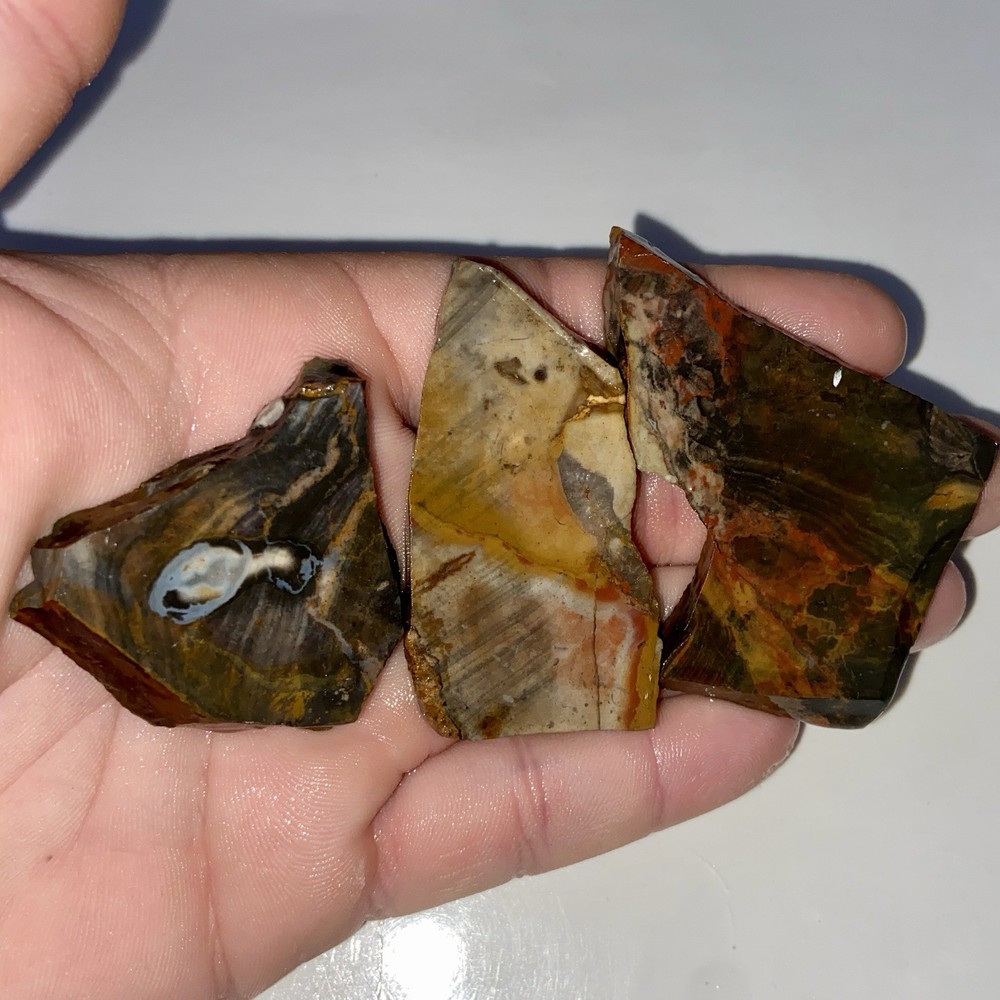 Ohio Flint 3 Pc Lot Slabs 2.55 Oz