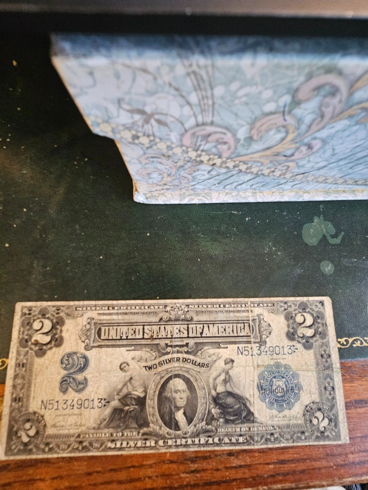 1899 $2 Mini Portal Silver Certificate Large Currency