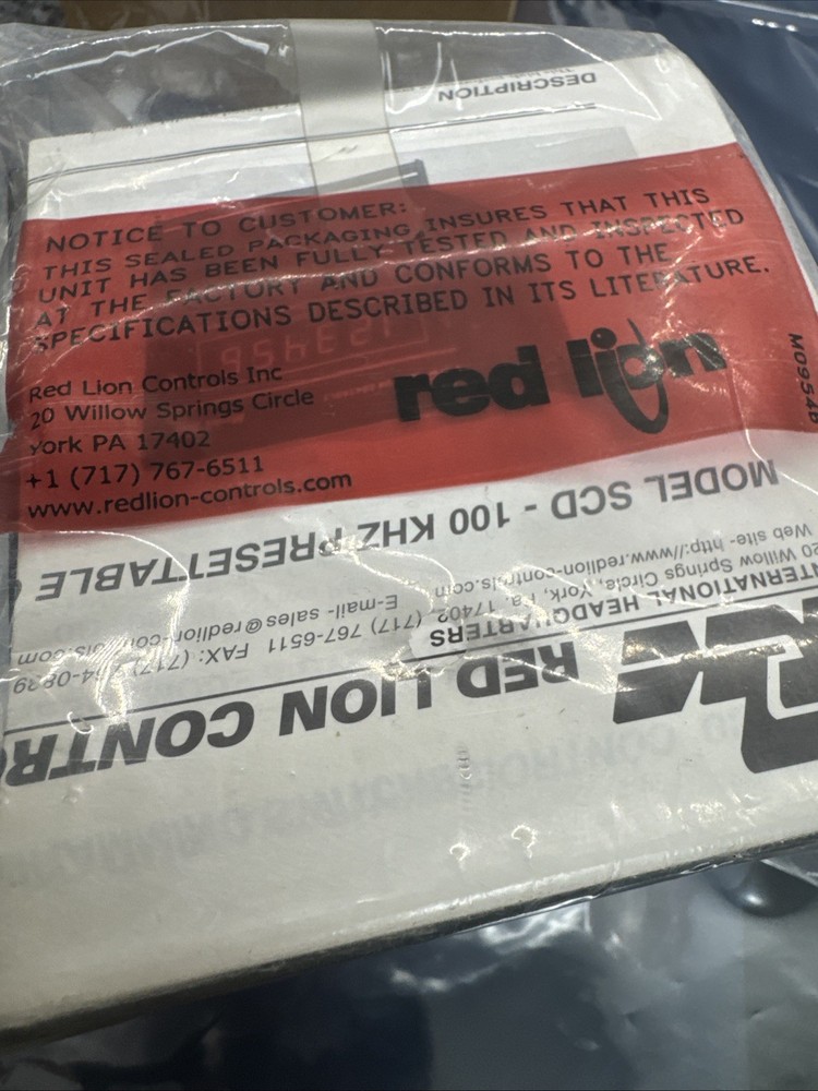 Red Lion Controls SCD00400 Model SCD Time Delay Counter 115VAC