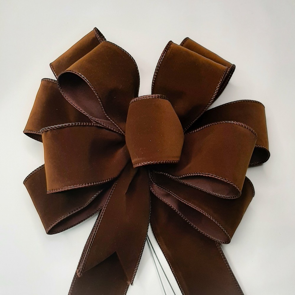 Brown Velvet Bow