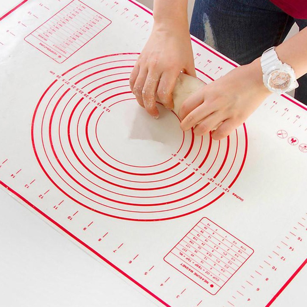 Silicone Dough Rolling Mat Baking Mat Kitchen Tools for Cookie Pizza Pastry